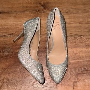silver sparkly shoes
